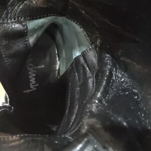 Luichiny Black Leather Ankle Heeled Boots